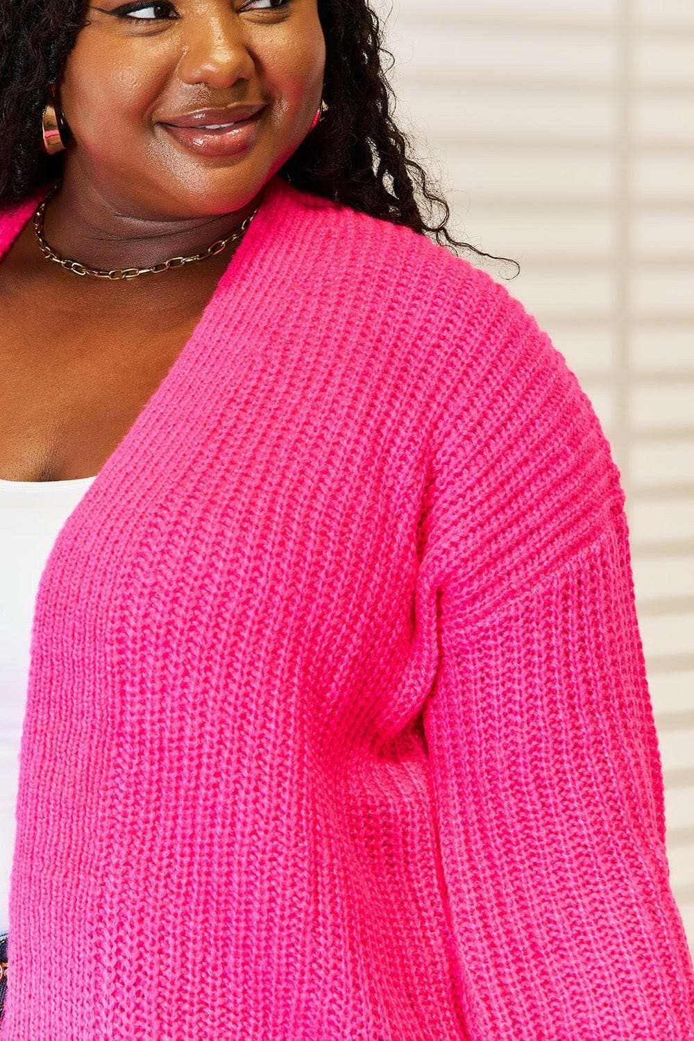 Cozy rib-knit cocoon cardigan - Love Salve